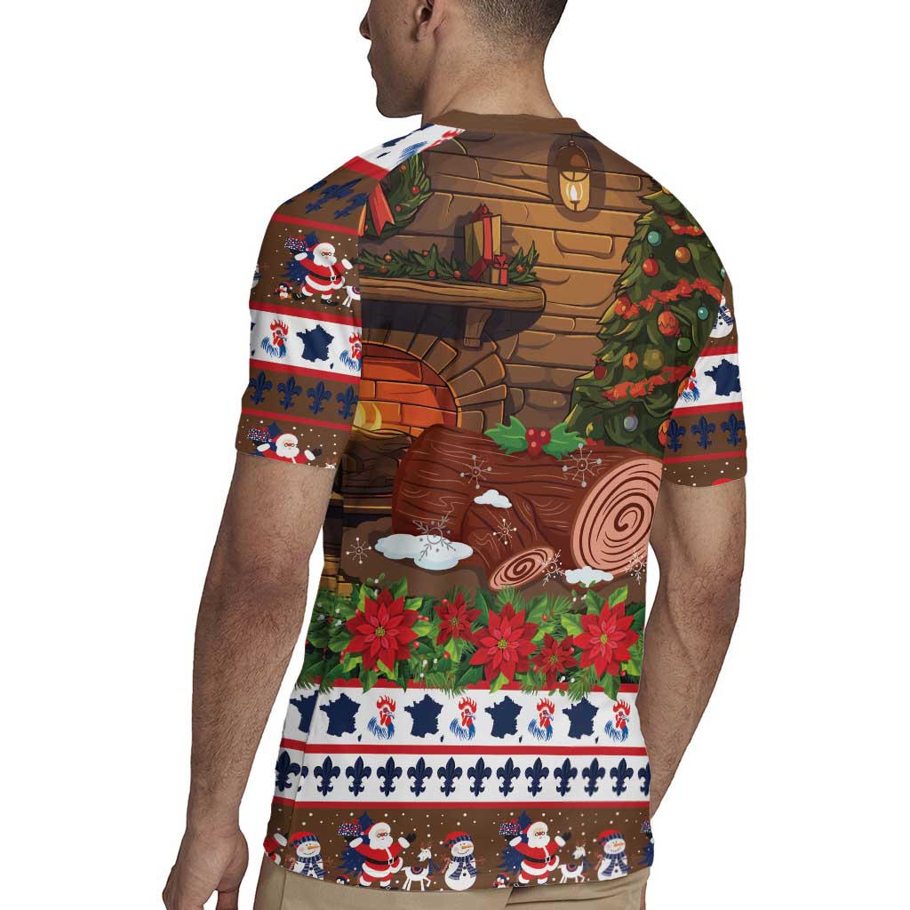 France Christmas Rugby Jersey Buche De Noel - Wonder Print Shop