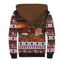 France Christmas Sherpa Hoodie Buche De Noel - Wonder Print Shop