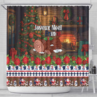 France Christmas Shower Curtain Buche De Noel - Wonder Print Shop