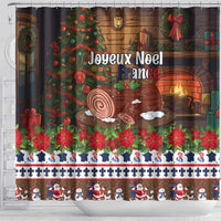 France Christmas Shower Curtain Buche De Noel - Wonder Print Shop