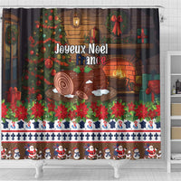 France Christmas Shower Curtain Buche De Noel - Wonder Print Shop