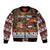 France Christmas Sleeve Zip Bomber Jacket Buche De Noel - Wonder Print Shop