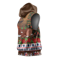 France Christmas Sleeveless Hoodie Buche De Noel - Wonder Print Shop