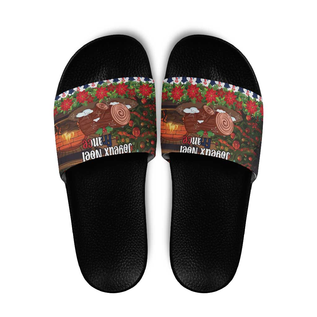 France Christmas Slide Sandals Buche De Noel - Wonder Print Shop