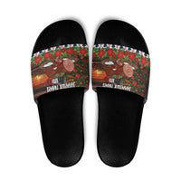 France Christmas Slide Sandals Buche De Noel - Wonder Print Shop