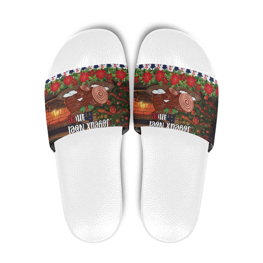 France Christmas Slide Sandals Buche De Noel - Wonder Print Shop