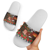 France Christmas Slide Sandals Buche De Noel - Wonder Print Shop