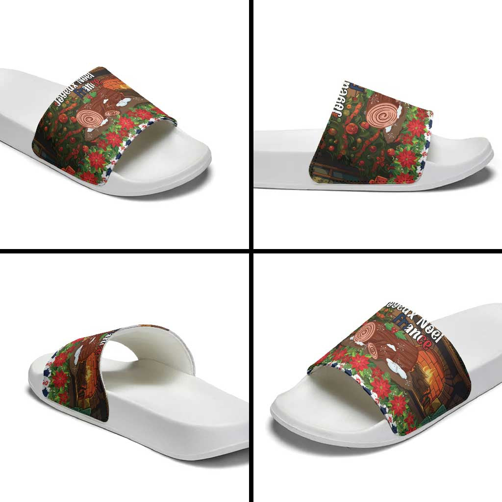 France Christmas Slide Sandals Buche De Noel - Wonder Print Shop