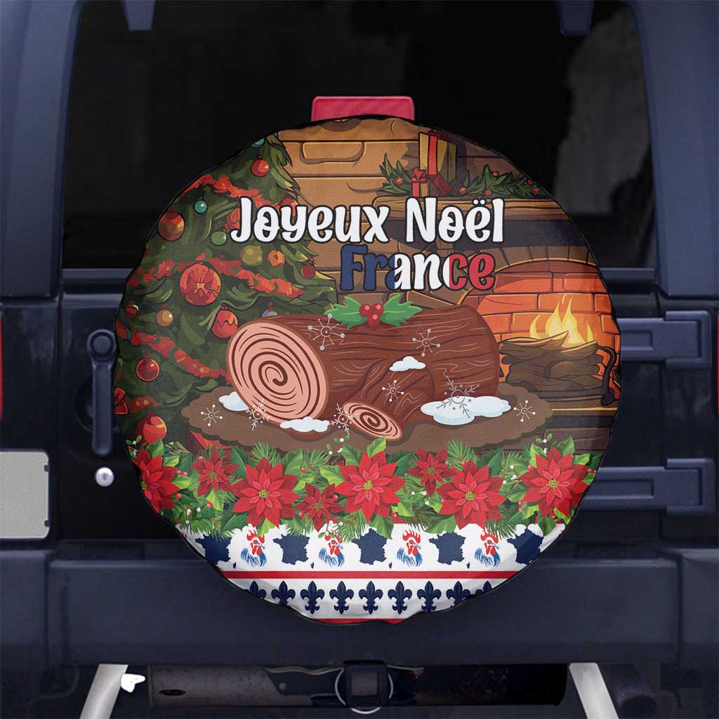 France Christmas Spare Tire Cover Buche De Noel - Wonder Print Shop