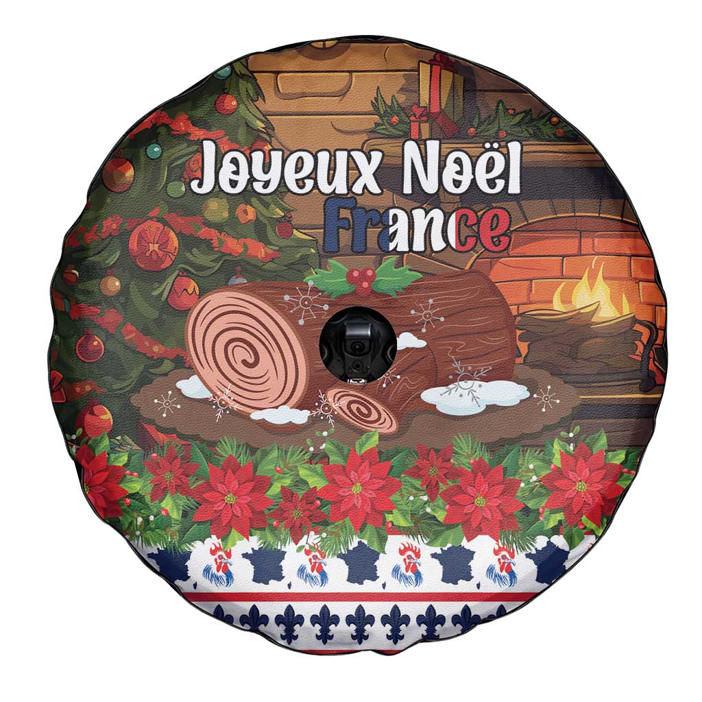 France Christmas Spare Tire Cover Buche De Noel - Wonder Print Shop