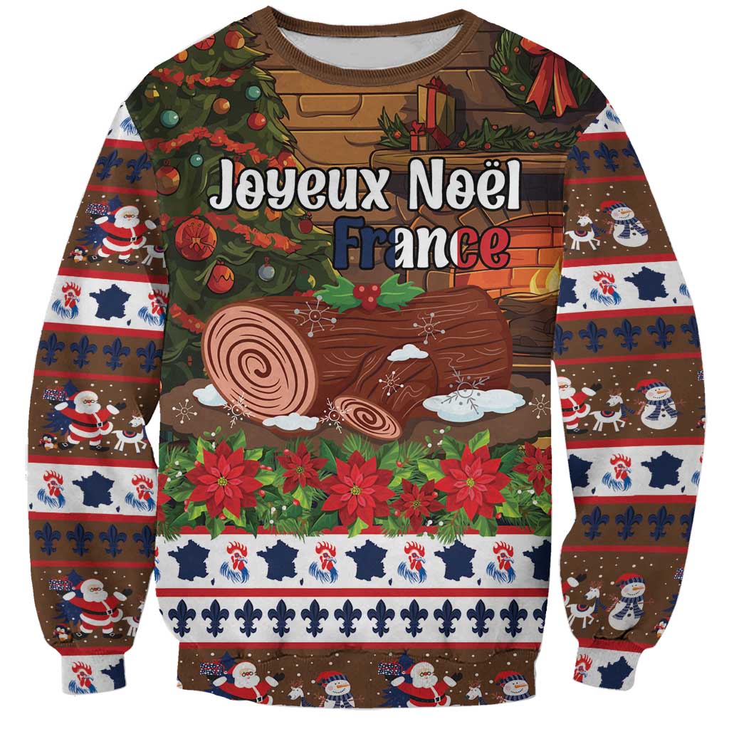 France Christmas Sweatshirt Buche De Noel - Wonder Print Shop