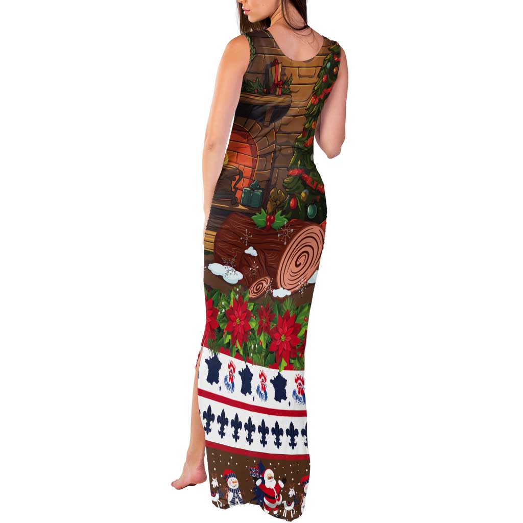 France Christmas Tank Maxi Dress Buche De Noel - Wonder Print Shop