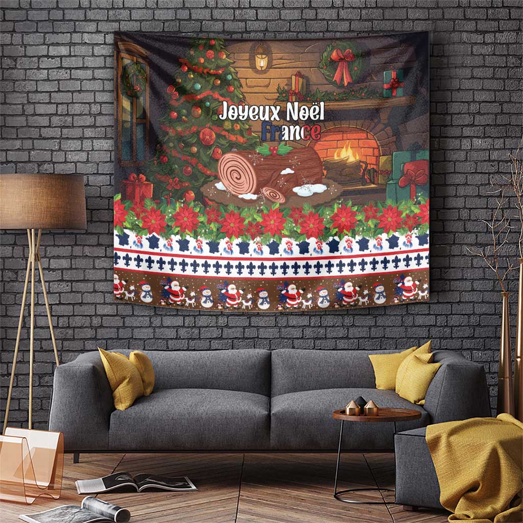 France Christmas Tapestry Buche De Noel - Wonder Print Shop