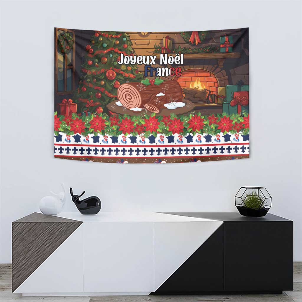 France Christmas Tapestry Buche De Noel - Wonder Print Shop