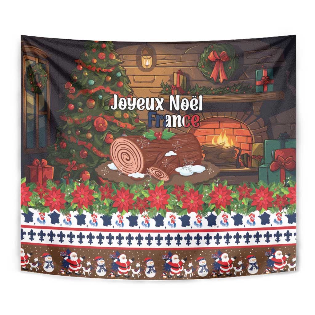 France Christmas Tapestry Buche De Noel - Wonder Print Shop