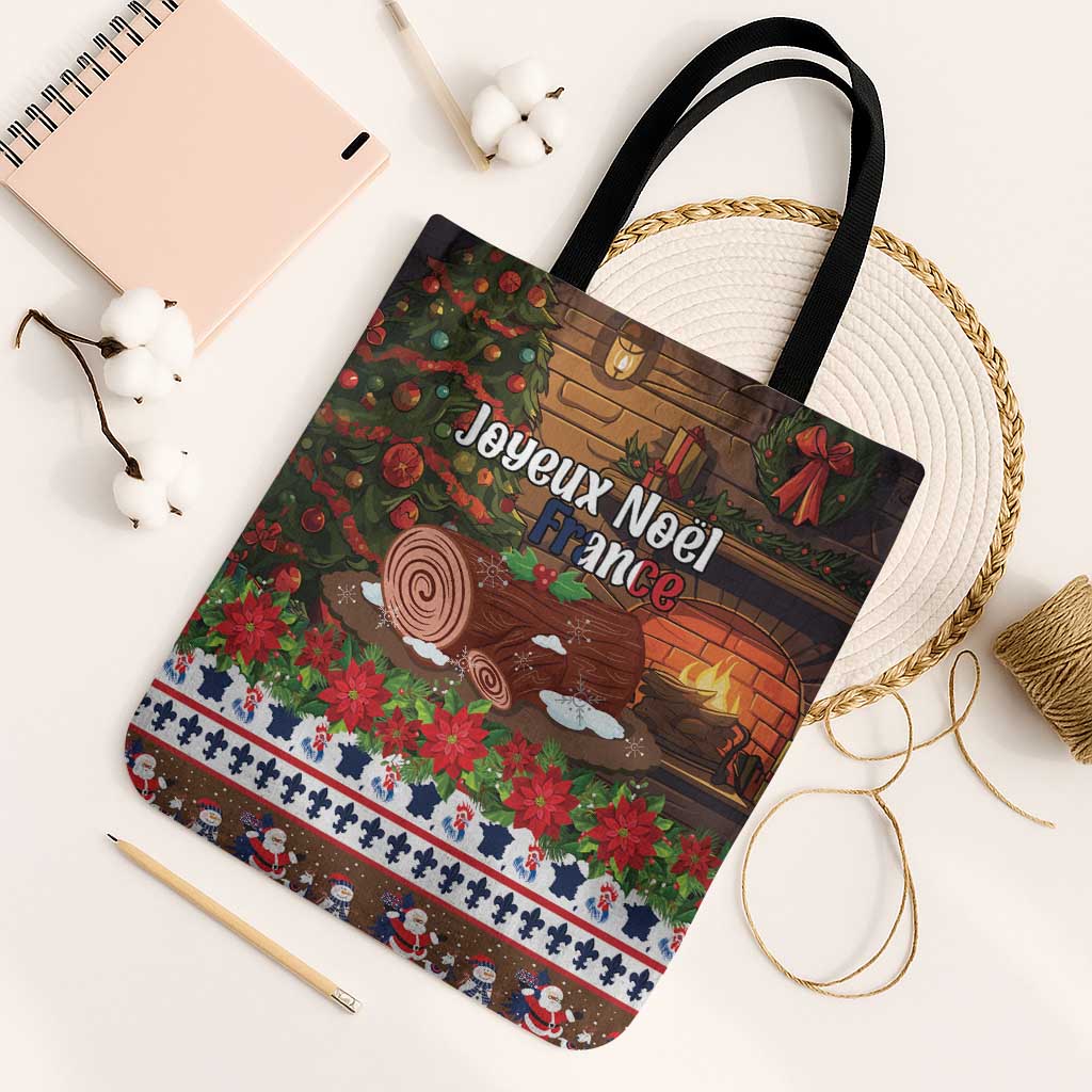 France Christmas Tote Bag Buche De Noel - Wonder Print Shop