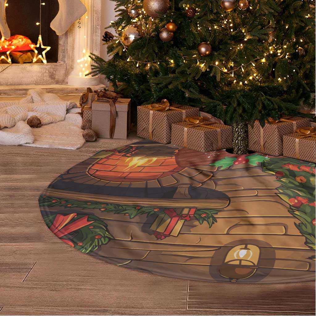 France Christmas Tree Skirt Buche De Noel - Wonder Print Shop