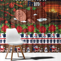 France Christmas Window Curtain Buche De Noel - Wonder Print Shop