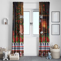 France Christmas Window Curtain Buche De Noel - Wonder Print Shop