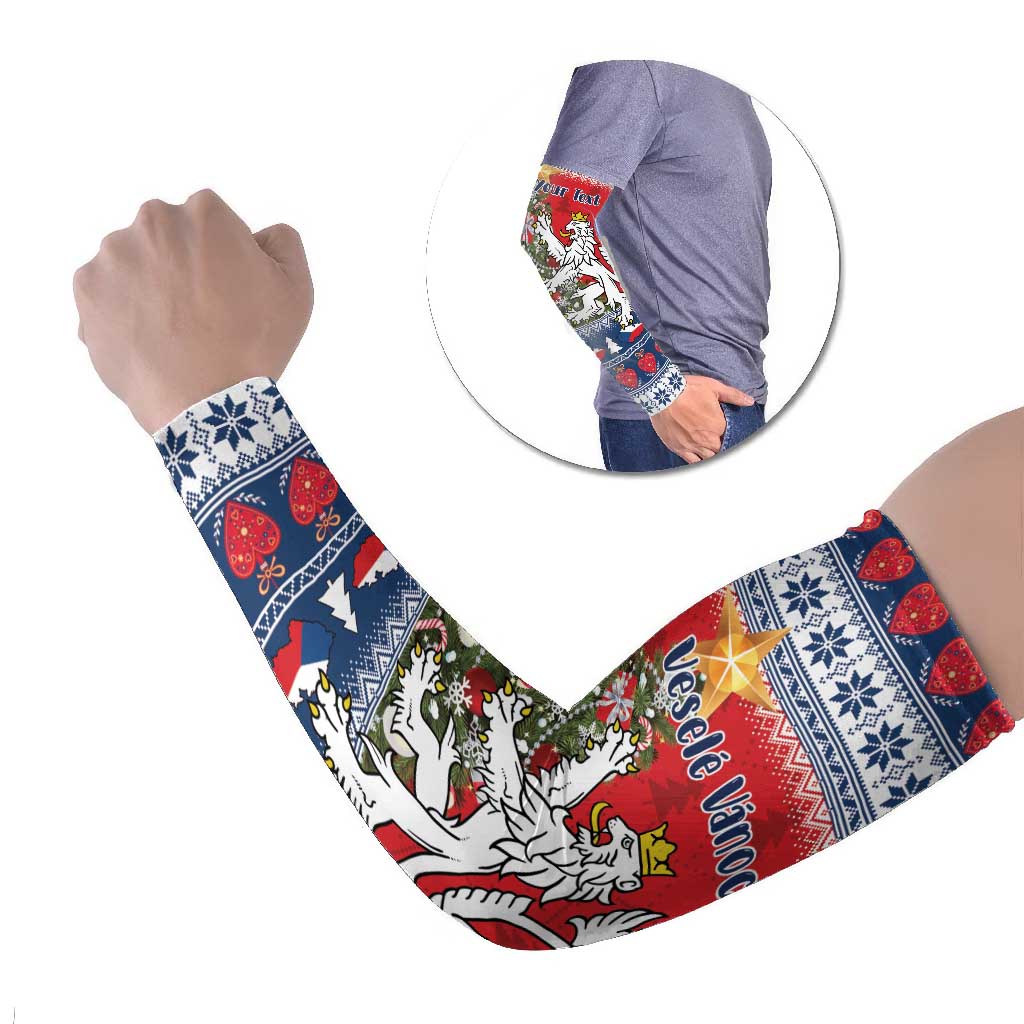 Czech Republic Christmas Personalized Arm Sleeves Vesele Vanoce - Wonder Print Shop