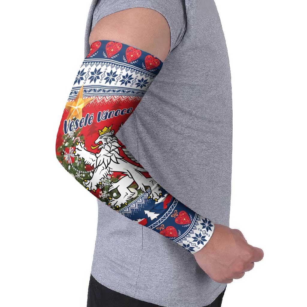 Czech Republic Christmas Personalized Arm Sleeves Vesele Vanoce - Wonder Print Shop