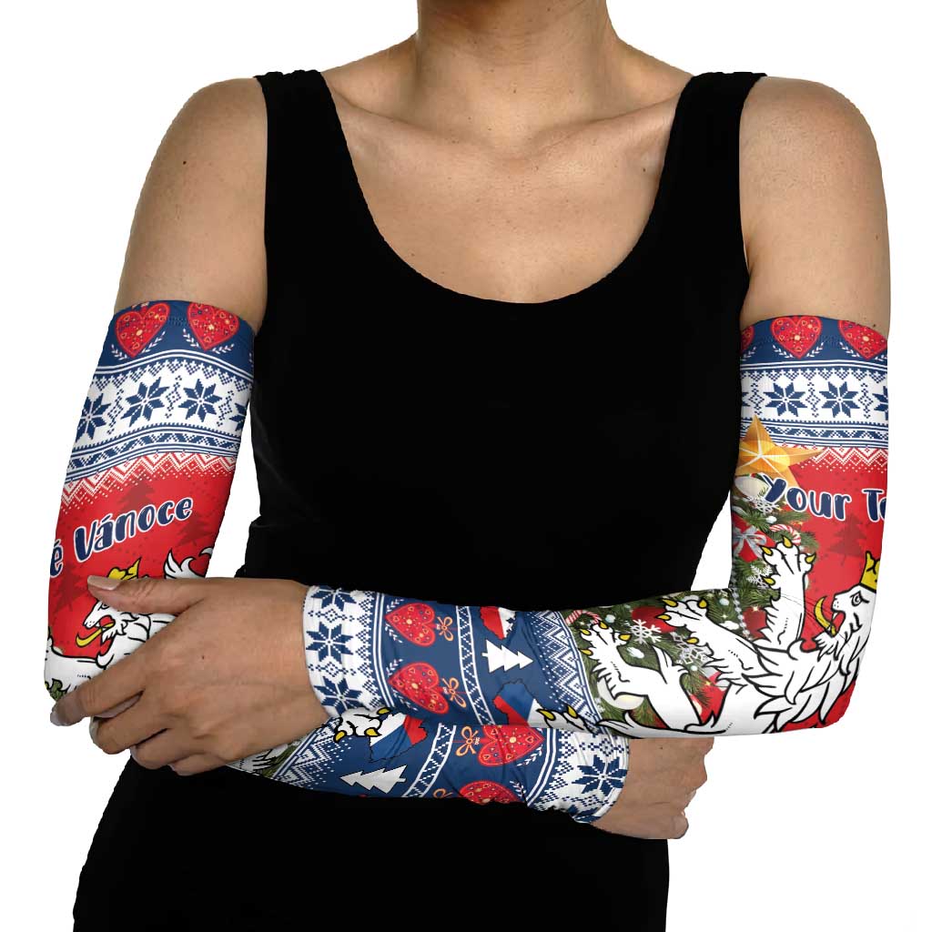 Czech Republic Christmas Personalized Arm Sleeves Vesele Vanoce - Wonder Print Shop