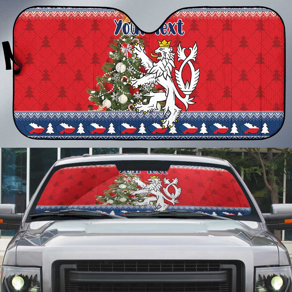 Czech Republic Christmas Personalized Auto Sun Shade Vesele Vanoce - Wonder Print Shop