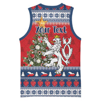 Czech Republic Christmas Personalized Basketball Jersey Vesele Vanoce - Wonder Print Shop