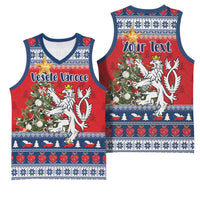 Czech Republic Christmas Personalized Basketball Jersey Vesele Vanoce - Wonder Print Shop