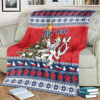 Czech Republic Christmas Personalized Blanket Vesele Vanoce - Wonder Print Shop