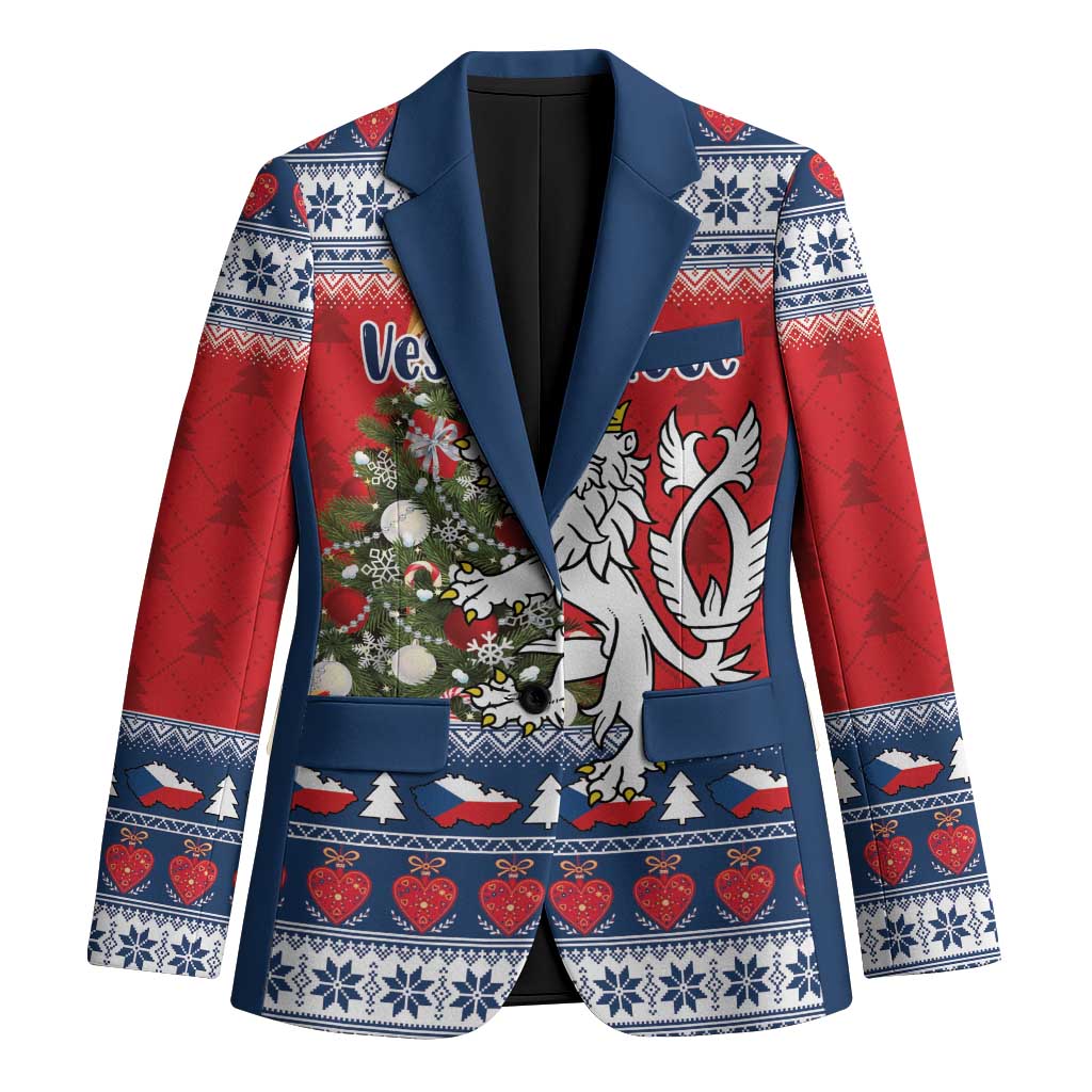 Czech Republic Christmas Personalized Blazer Vesele Vanoce - Wonder Print Shop