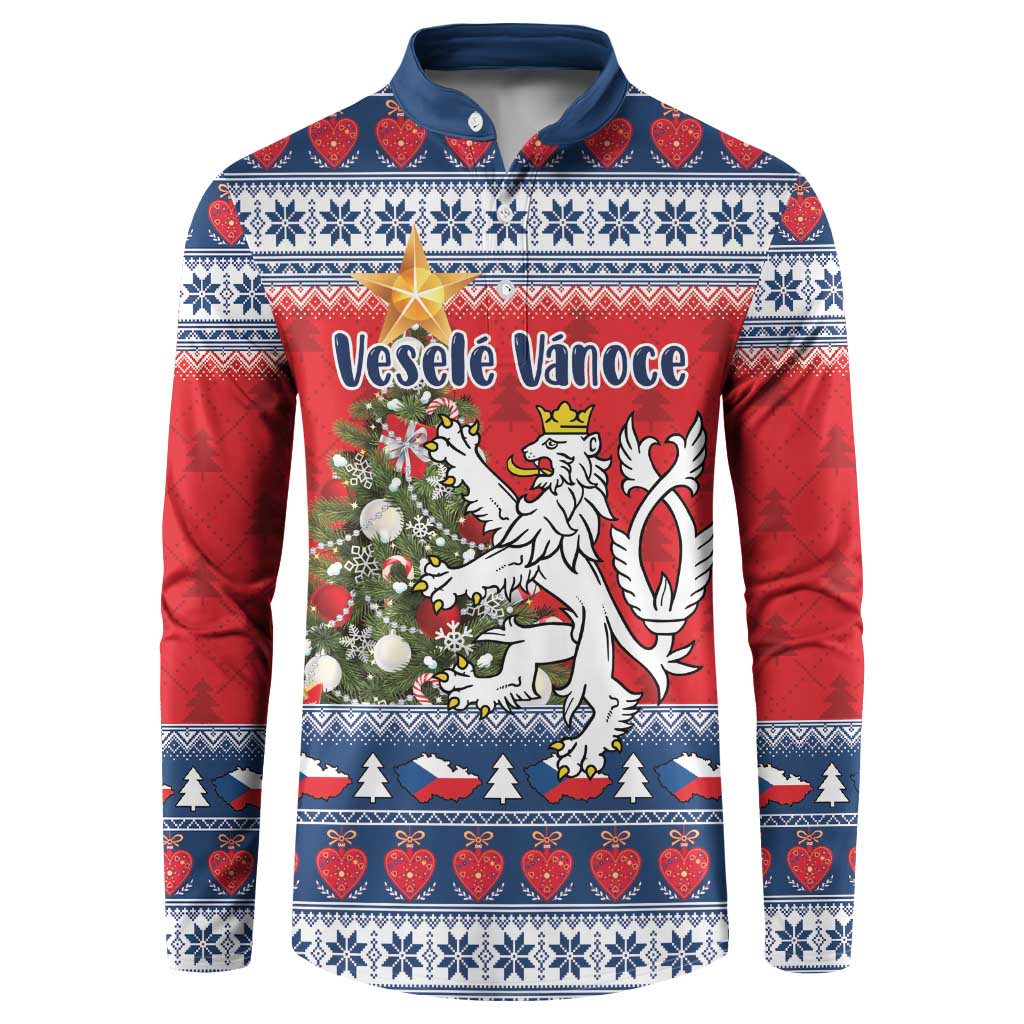 Czech Republic Christmas Personalized Button Sweatshirt Vesele Vanoce - Wonder Print Shop