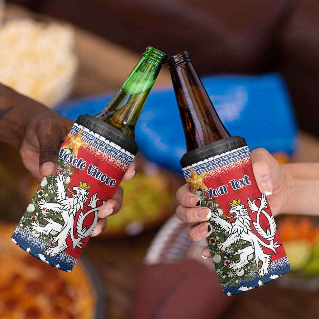 Czech Republic Christmas Personalized 4 in 1 Can Cooler Tumbler Vesele Vanoce - Wonder Print Shop