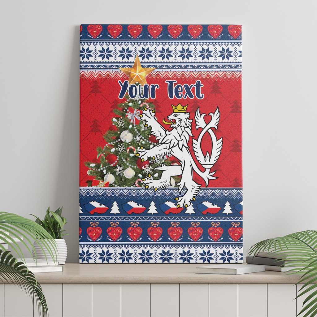 Czech Republic Christmas Personalized Canvas Wall Art Vesele Vanoce - Wonder Print Shop