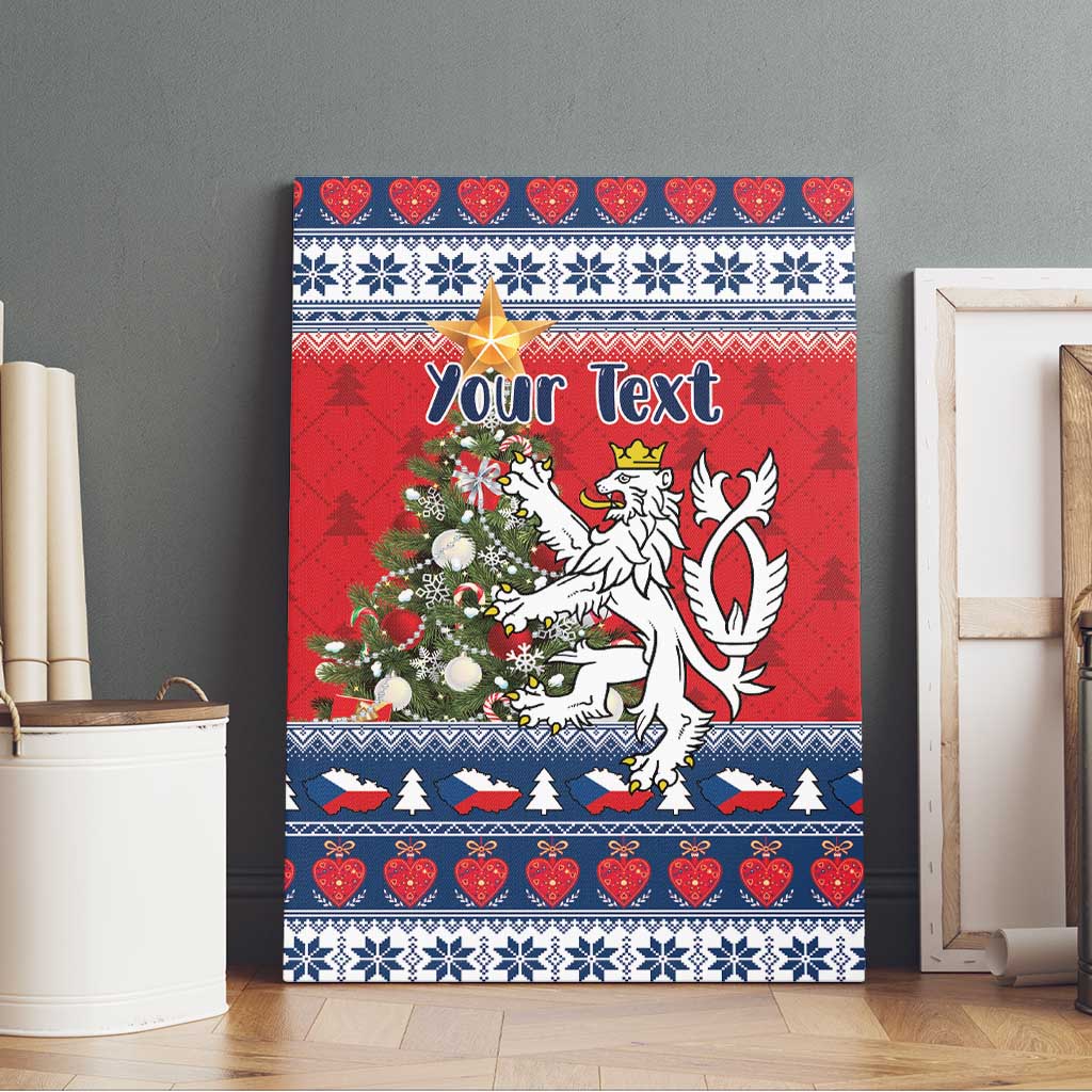 Czech Republic Christmas Personalized Canvas Wall Art Vesele Vanoce - Wonder Print Shop