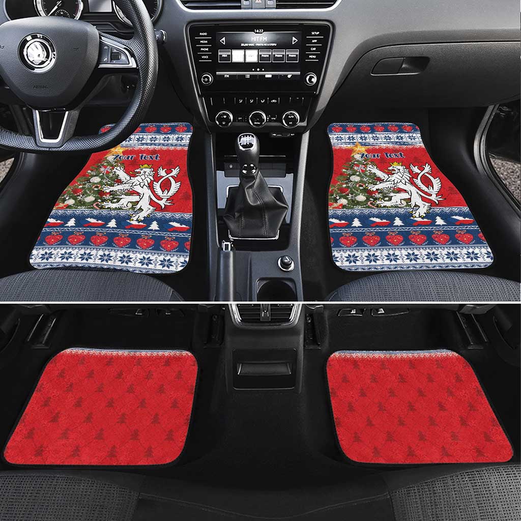 Czech Republic Christmas Personalized Car Mats Vesele Vanoce - Wonder Print Shop