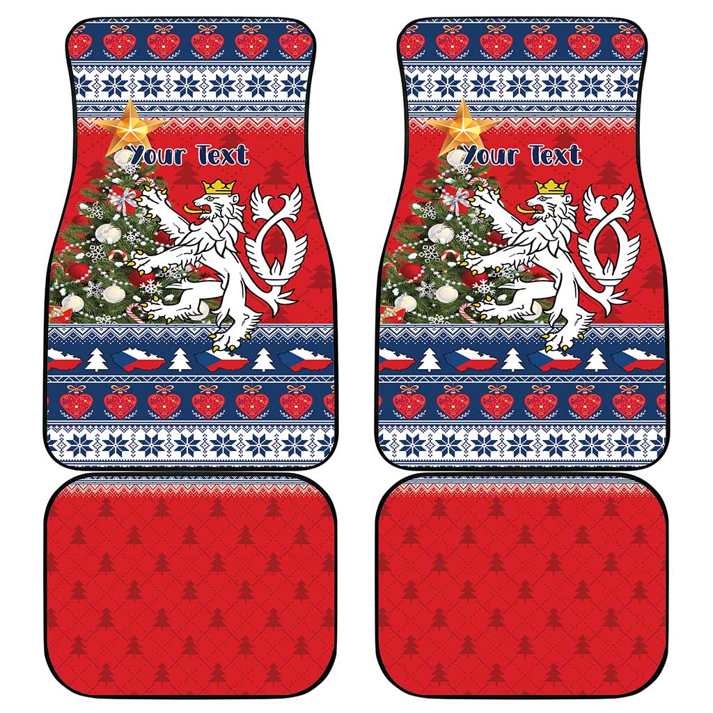 Czech Republic Christmas Personalized Car Mats Vesele Vanoce - Wonder Print Shop