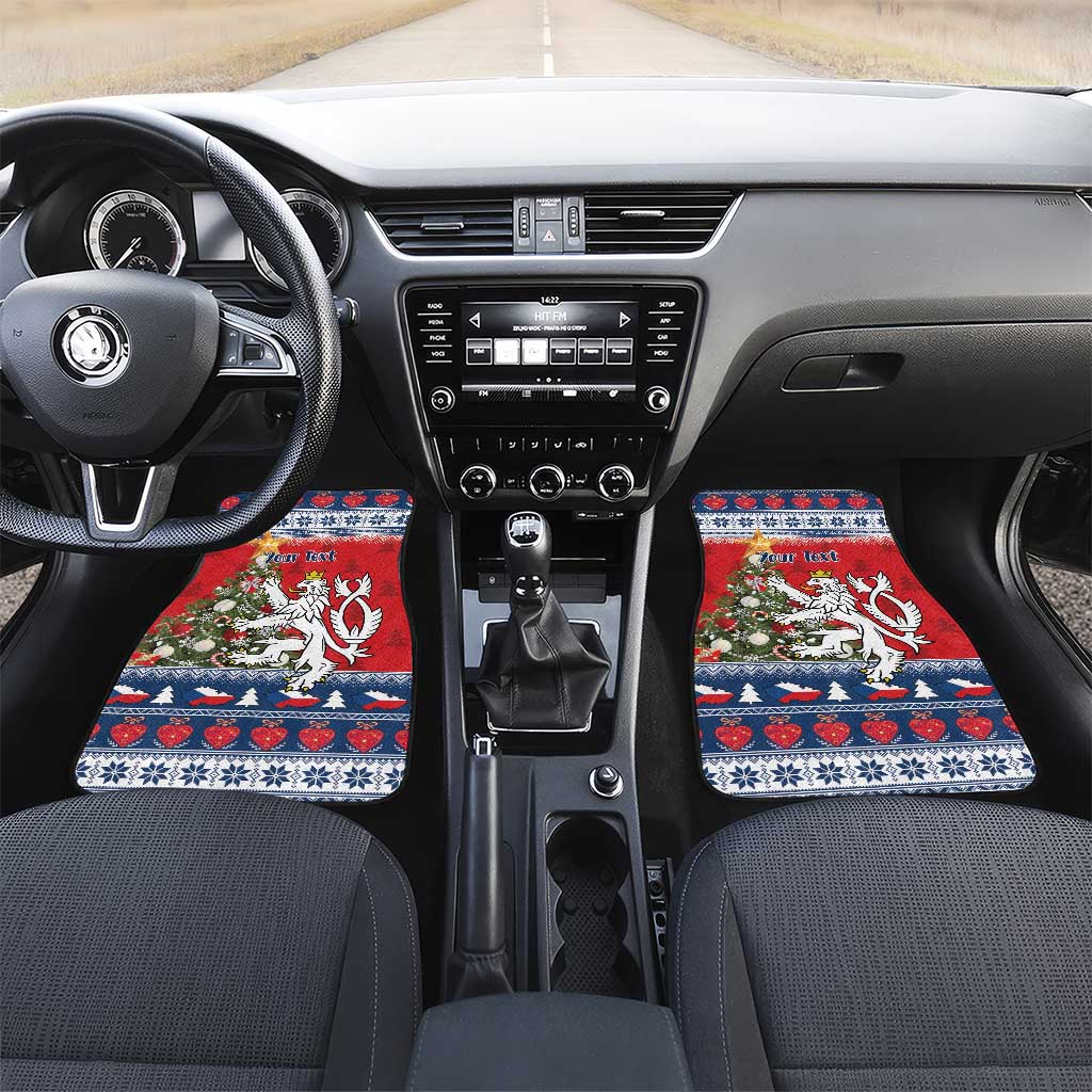 Czech Republic Christmas Personalized Car Mats Vesele Vanoce - Wonder Print Shop
