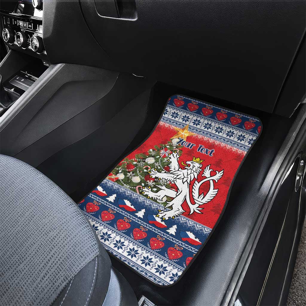 Czech Republic Christmas Personalized Car Mats Vesele Vanoce - Wonder Print Shop