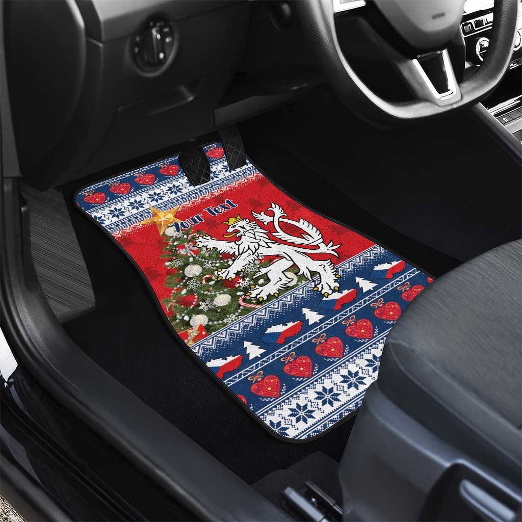 Czech Republic Christmas Personalized Car Mats Vesele Vanoce - Wonder Print Shop