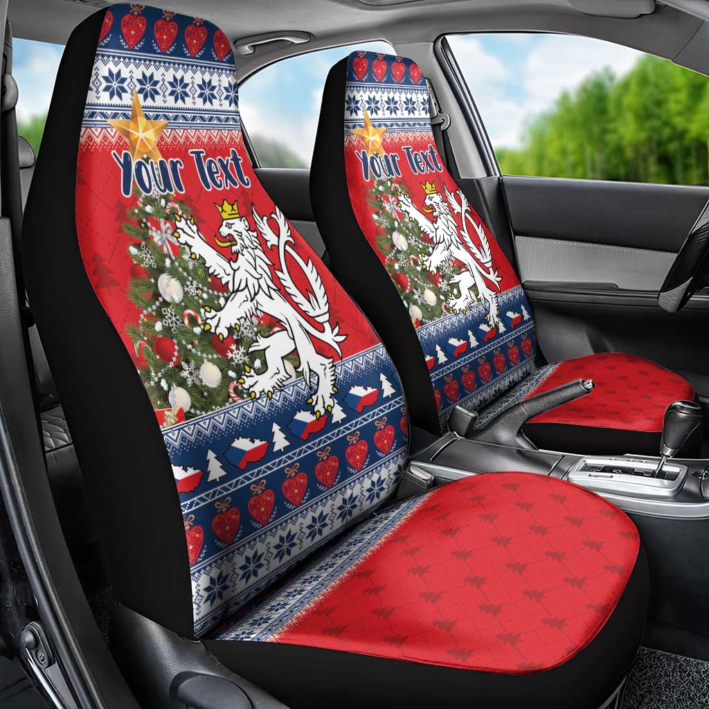 Czech Republic Christmas Personalized Car Seat Cover Vesele Vanoce - Wonder Print Shop