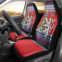 Czech Republic Christmas Personalized Car Seat Cover Vesele Vanoce - Wonder Print Shop