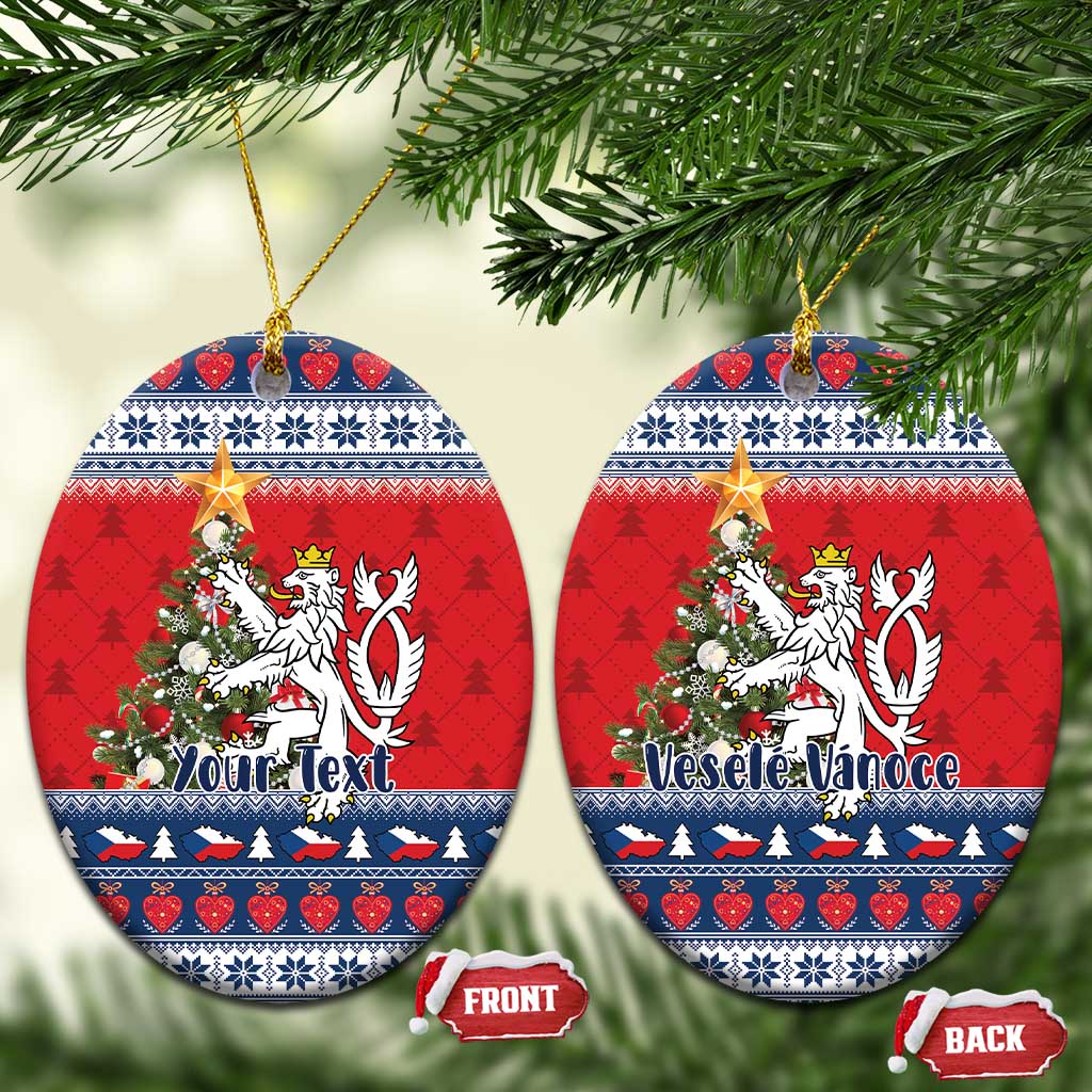 Czech Republic Christmas Personalized Ceramic Ornament Vesele Vanoce - Wonder Print Shop