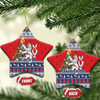 Czech Republic Christmas Personalized Ceramic Ornament Vesele Vanoce - Wonder Print Shop