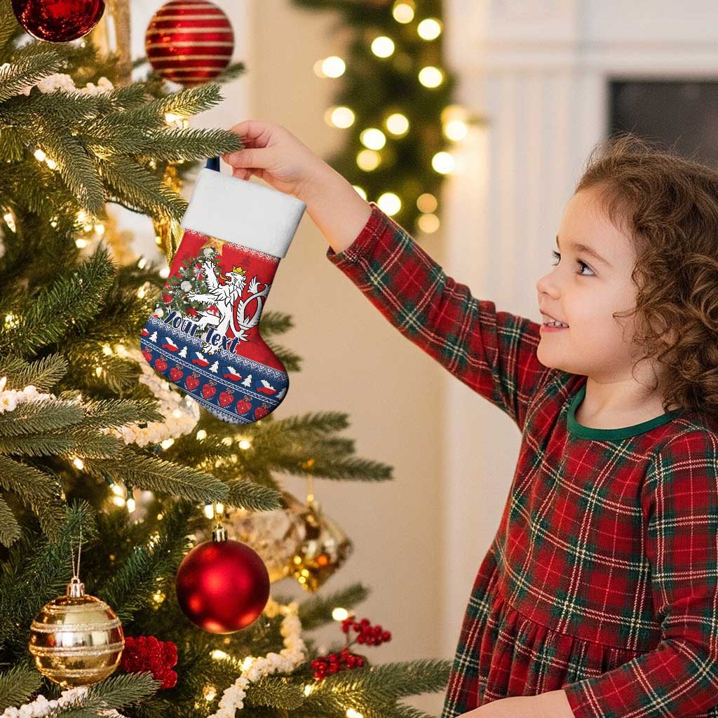 Czech Republic Christmas Personalized Christmas Stocking Vesele Vanoce - Wonder Print Shop