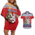 Czech Republic Christmas Personalized Couples Matching Off Shoulder Short Dress and Hawaiian Shirt Vesele Vanoce - Wonder Print Shop