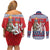 Czech Republic Christmas Personalized Couples Matching Off Shoulder Short Dress and Long Sleeve Button Shirt Vesele Vanoce - Wonder Print Shop