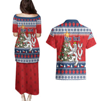 Czech Republic Christmas Personalized Couples Matching Puletasi and Hawaiian Shirt Vesele Vanoce - Wonder Print Shop