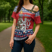 Czech Republic Christmas Personalized Cross Shoulder Shirt Vesele Vanoce - Wonder Print Shop