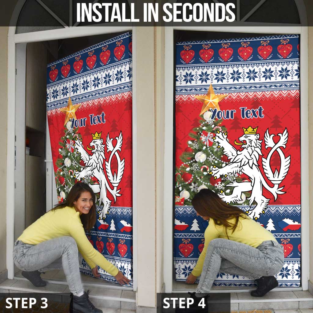 Czech Republic Christmas Personalized Door Cover Vesele Vanoce - Wonder Print Shop